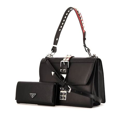 borsa prada elektra vitello nero.fuoco|Prada Borse vintage .